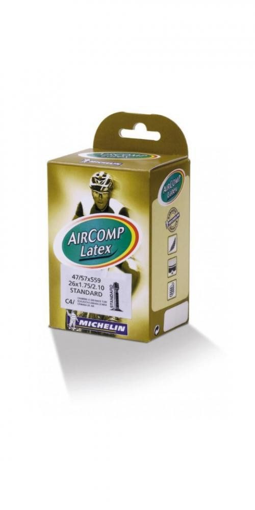 Fahrradschlauch Michelin Schlauch C4 Aircomp Latex 26\" 47/57-559, AV 42 mm