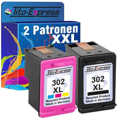 Tito-Express 2er Set ersetzt HP 302 XL 302XL Tintenpatrone (Multipack, für Envy 4525 4520 4523 Officejet 3830 3833 Deskjet 3630 3636 1110)