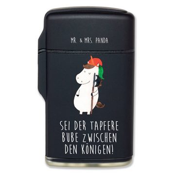 Mr. & Mrs. Panda Feuerzeug Einhorn Junge - Schwarz - Geschenk, Einhorn Deko, Einhörner, Unicorn, (1-St), Spruch & Motiv