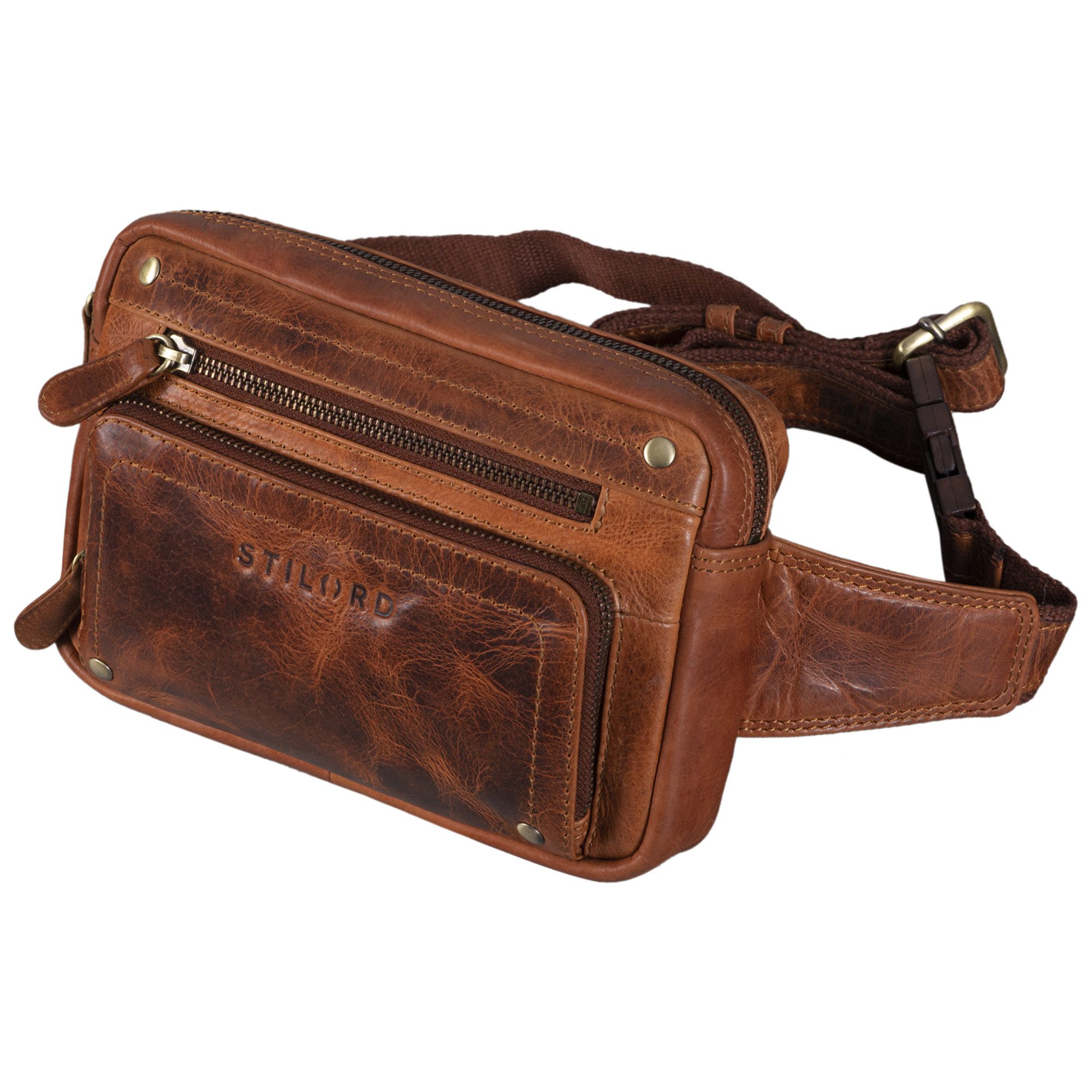 STILORD Bauchtasche "Lou" Gürteltasche Hüfttasche Leder