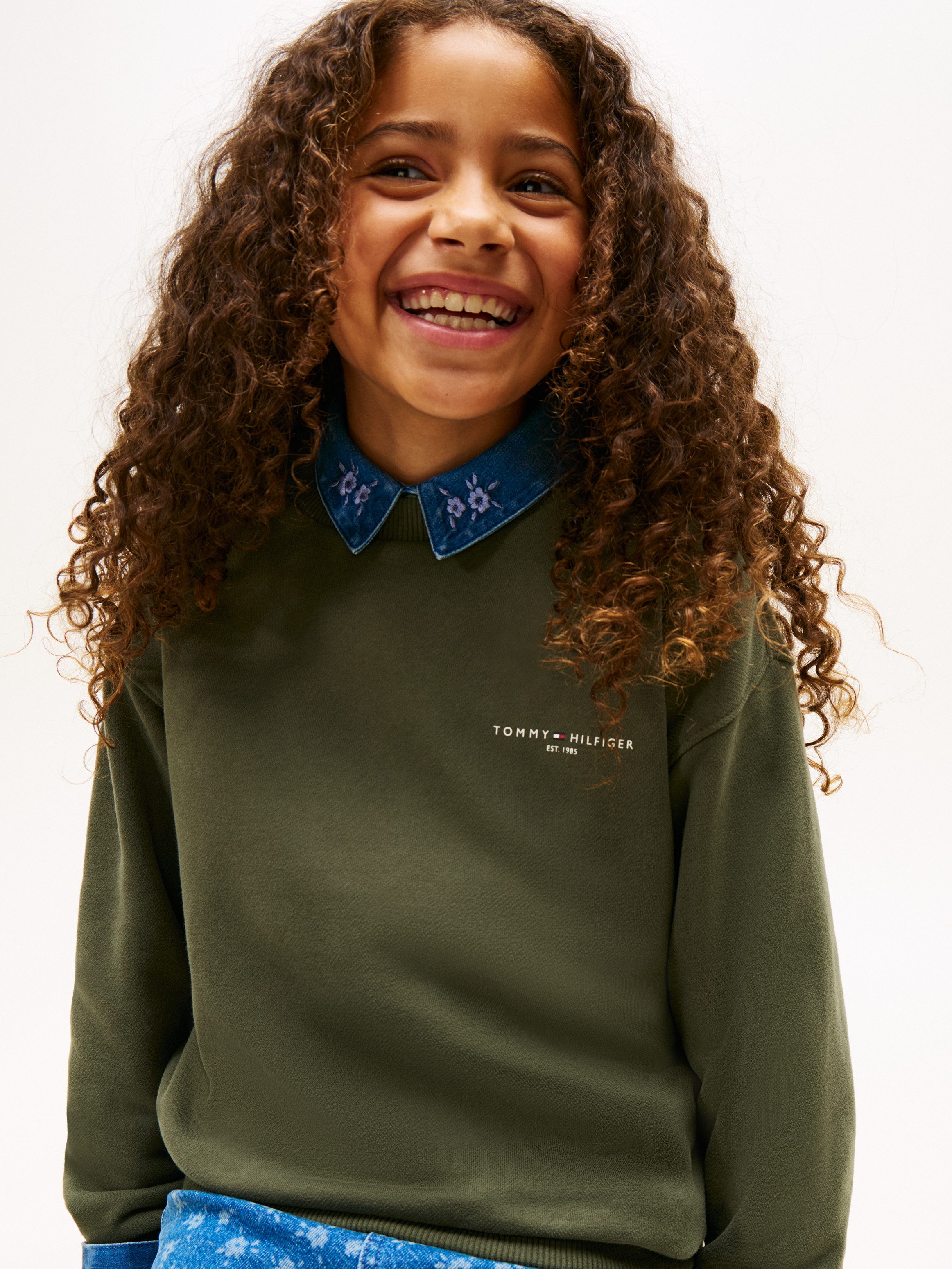 Tommy Hilfiger Sweatshirt MINI CORP C-NECK Kinder bis 16 Jahre, für Jungen und Mädchen, regular fit