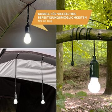 Skandika LED Gartenleuchte SKANDIKA Campinglampe Narvik (4er-Set), 4er Set, LED Lampe, Pull Light