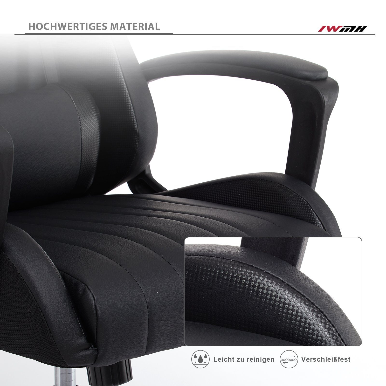 Rückenlehne Verstellbarer hoher mit Gaming-Stuhl Heart schwarz Schreibtischstuhl Ergonomischer Intimate WM