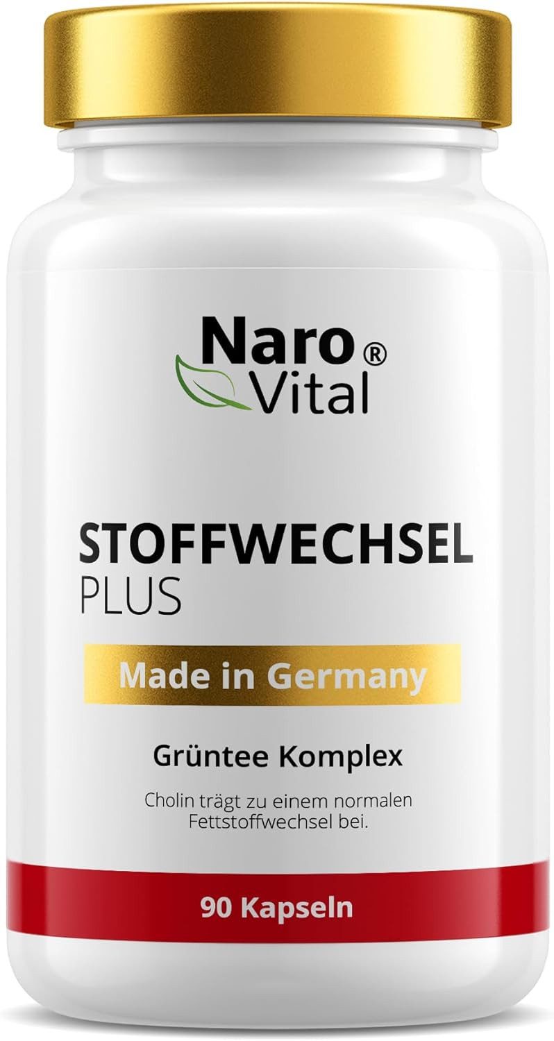 NaroVital Stoffwechsel Komplex Diät Unterstützung mit Grüntee & Grüner Kaffee 90 Kapseln, 90 er 90 St.
