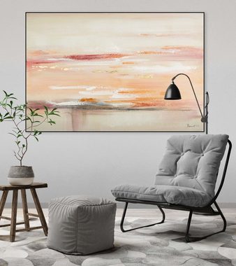 KUNSTLOFT Gemälde Rosewater Tides 120x80 cm, Leinwandbild 100% HANDGEMALT Wandbild Wohnzimmer