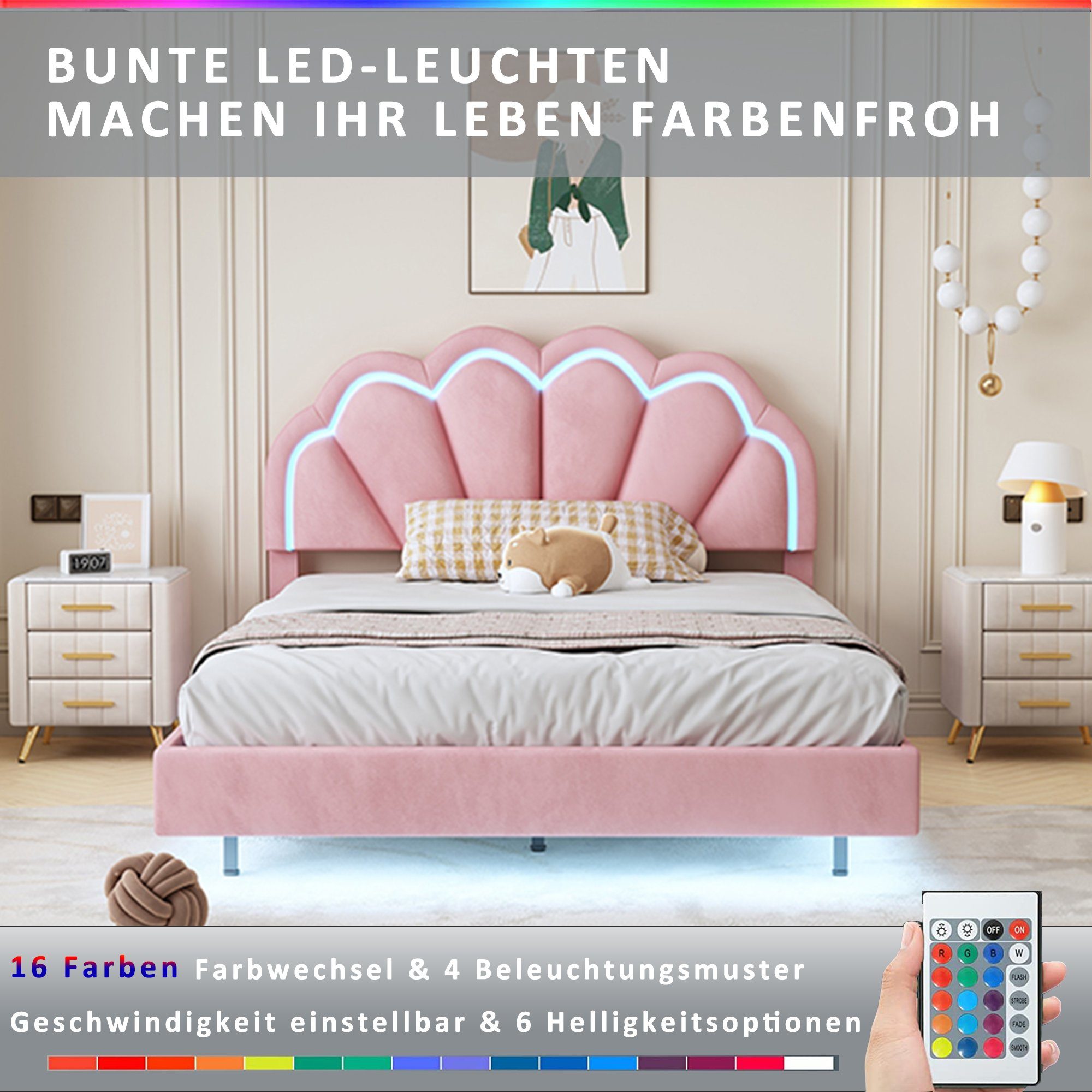 HAUSS SPOLE Polsterbett Polsterbett Funktionsbett Bettrahmen günstig online kaufen
