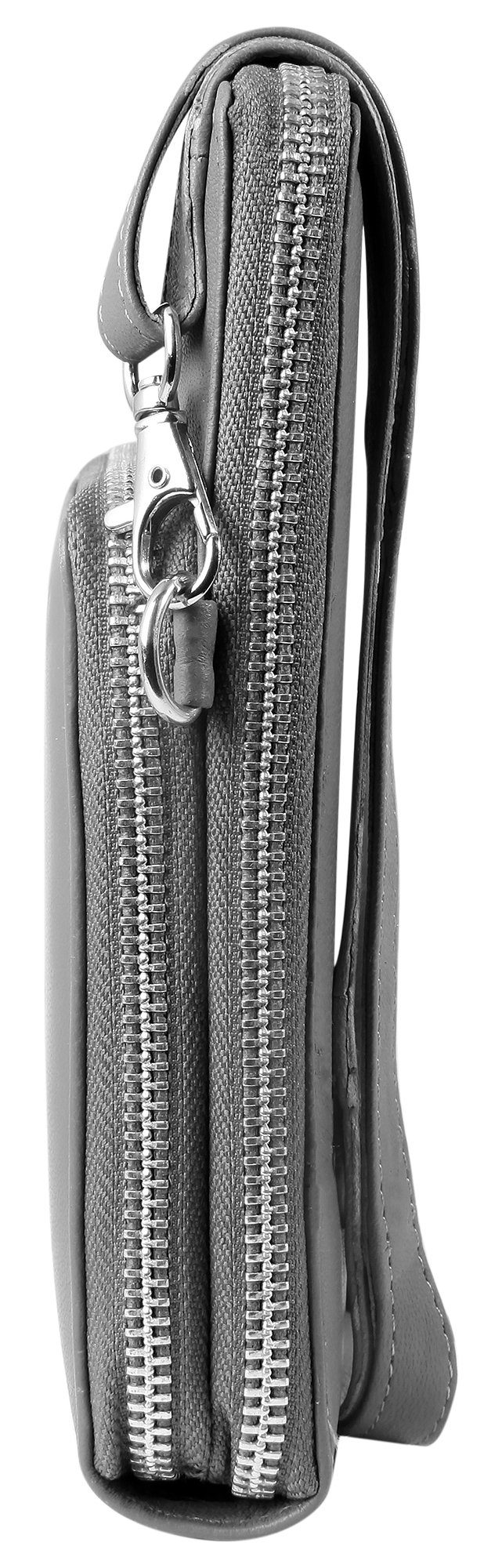 AKZENT Handytasche Maxi Handyumhängetasche mit Minigeldbörse aus Echtleder (einzeln)