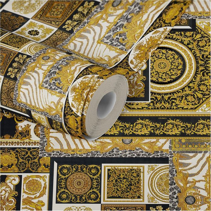 A.S. Création Vinyltapete Versace Home Barocktapete Gold 370483 Luxus Vlies Designertapete