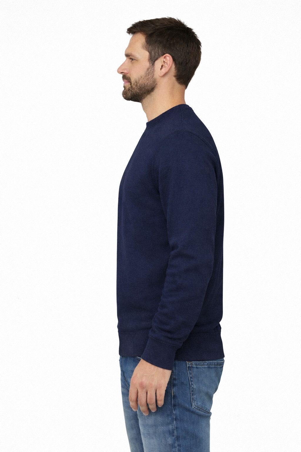 Smith & Solo Sweatshirt Herren, Pullover Baumwolle Loose Fit, Langarm, unifarben