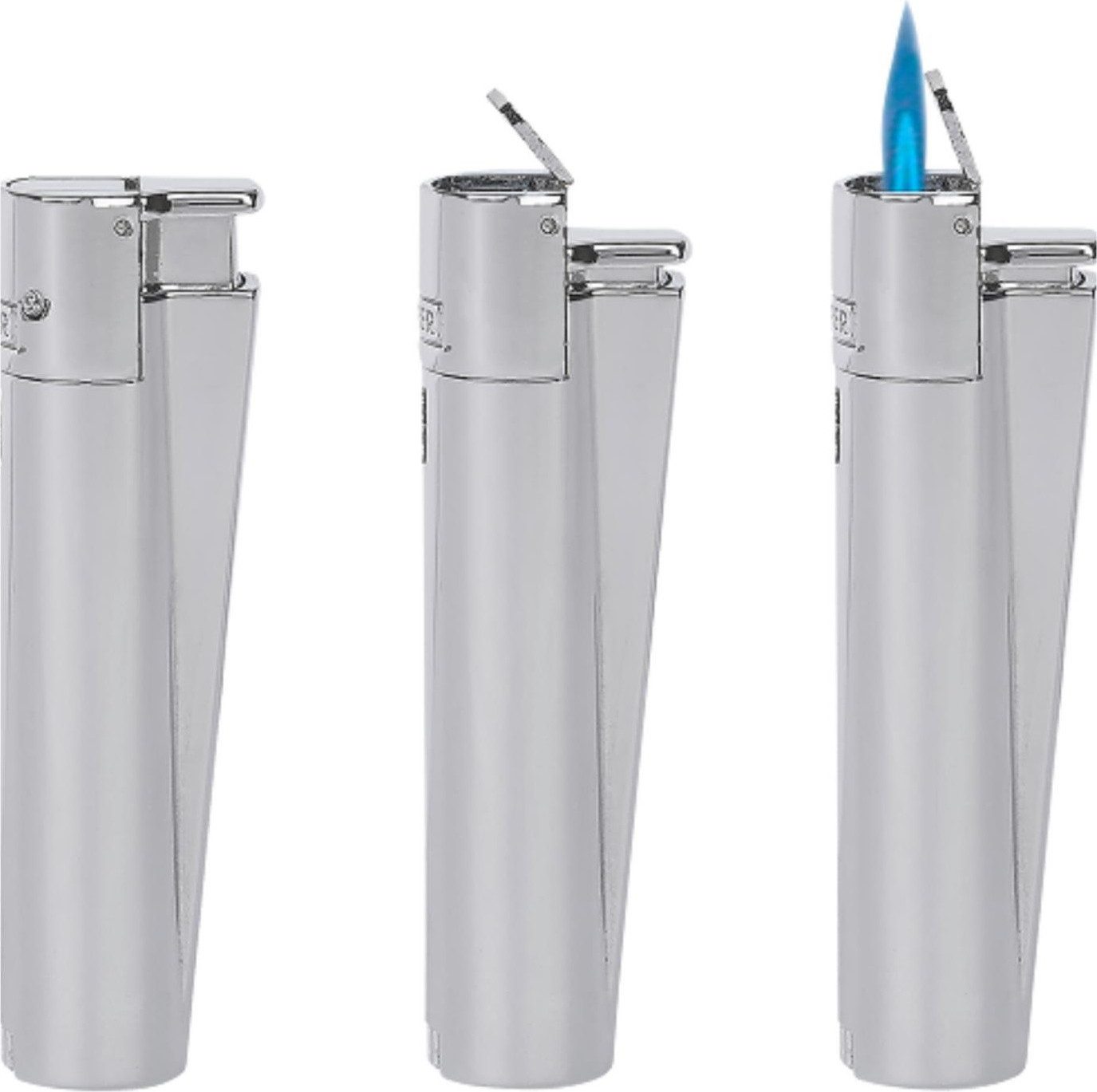 CLIPPER Feuerzeug Metall Jet Flamme Feuerzeug Inkl. Geschenkbox - das Original -, aus Metall