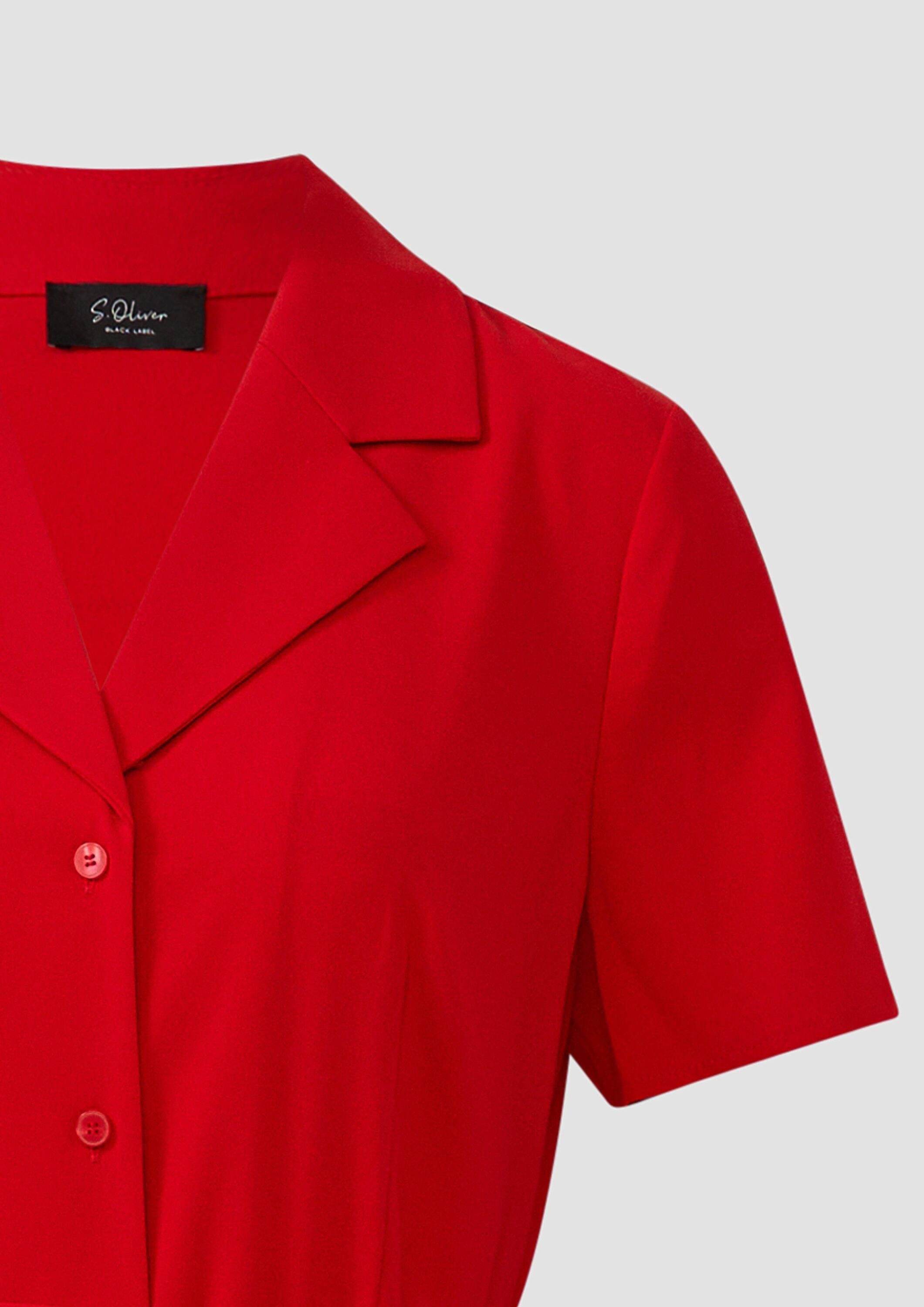 s.Oliver Midikleid Kleid Hemdblusenkleid mit Bindegürtel