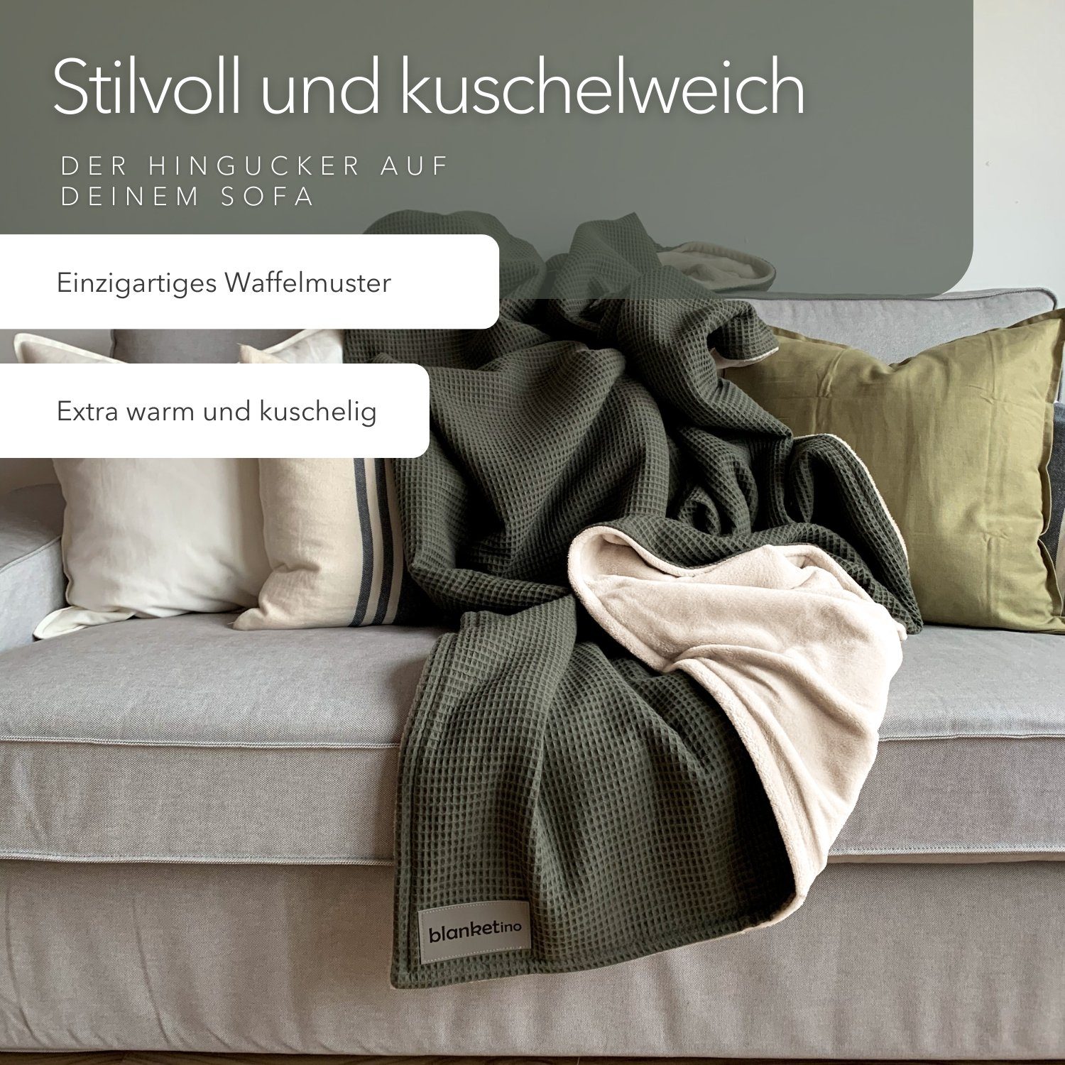 Wohndecke flauschige Kuscheldecke, wärmende Couchdecke, blanketino, günstig online kaufen