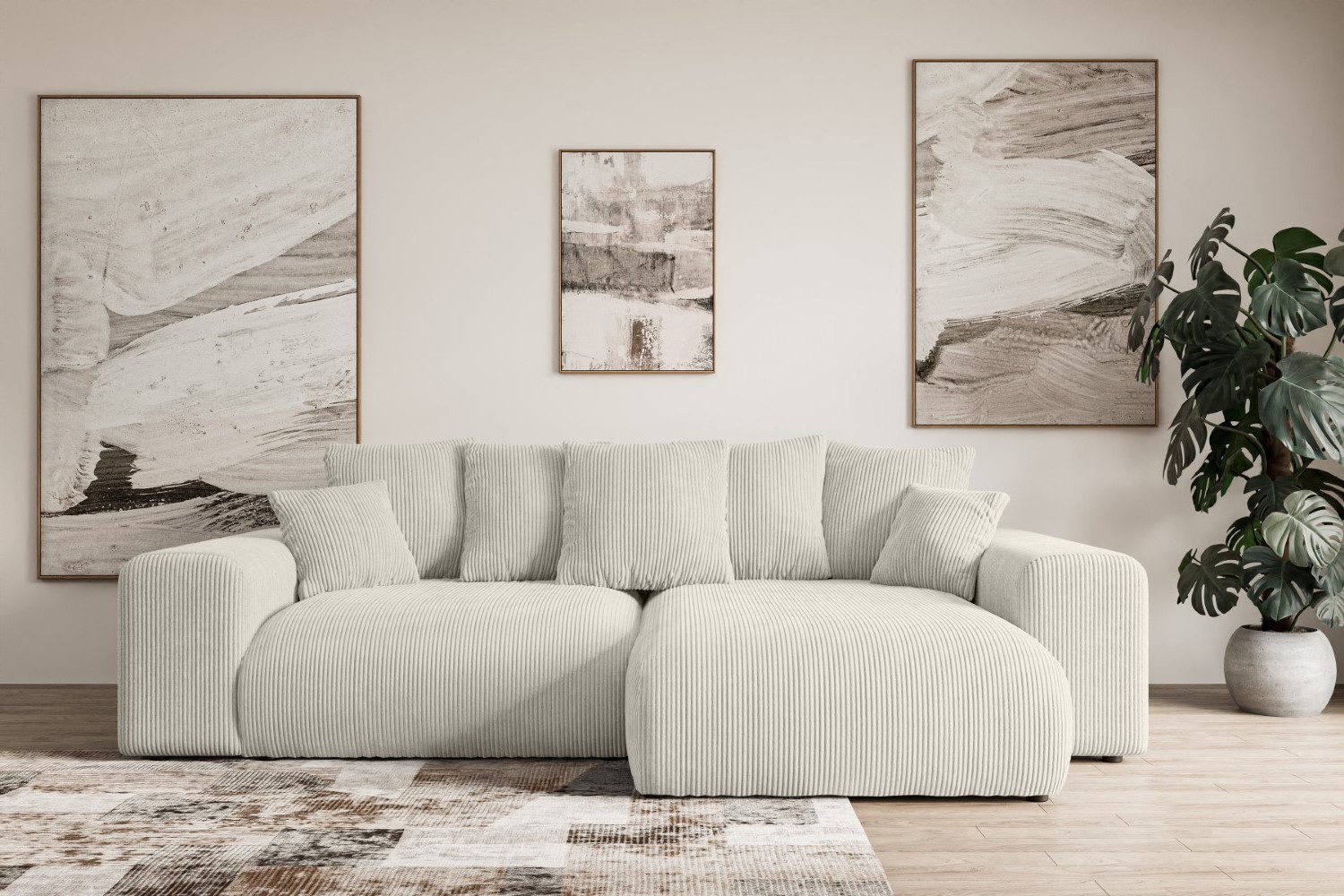 ALTDECOR Ecksofa ESKAR-L, Couch mit Schlaffunktion, Wohnzimmer - Wohnlandschaft, Corner Sofa Bett Eckcouch Couch L-Form Schlafcouch Ausziehbar