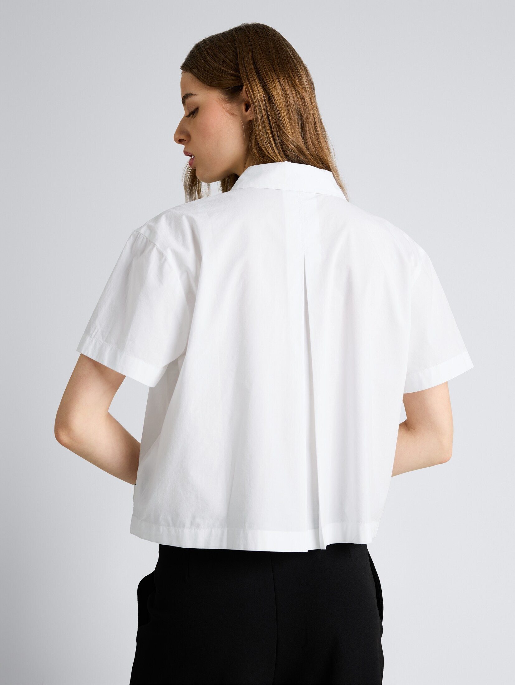 TOM TAILOR Denim Kurzarmbluse Blusen & Shirts Boxy Fit Bluse aus Baumwolle