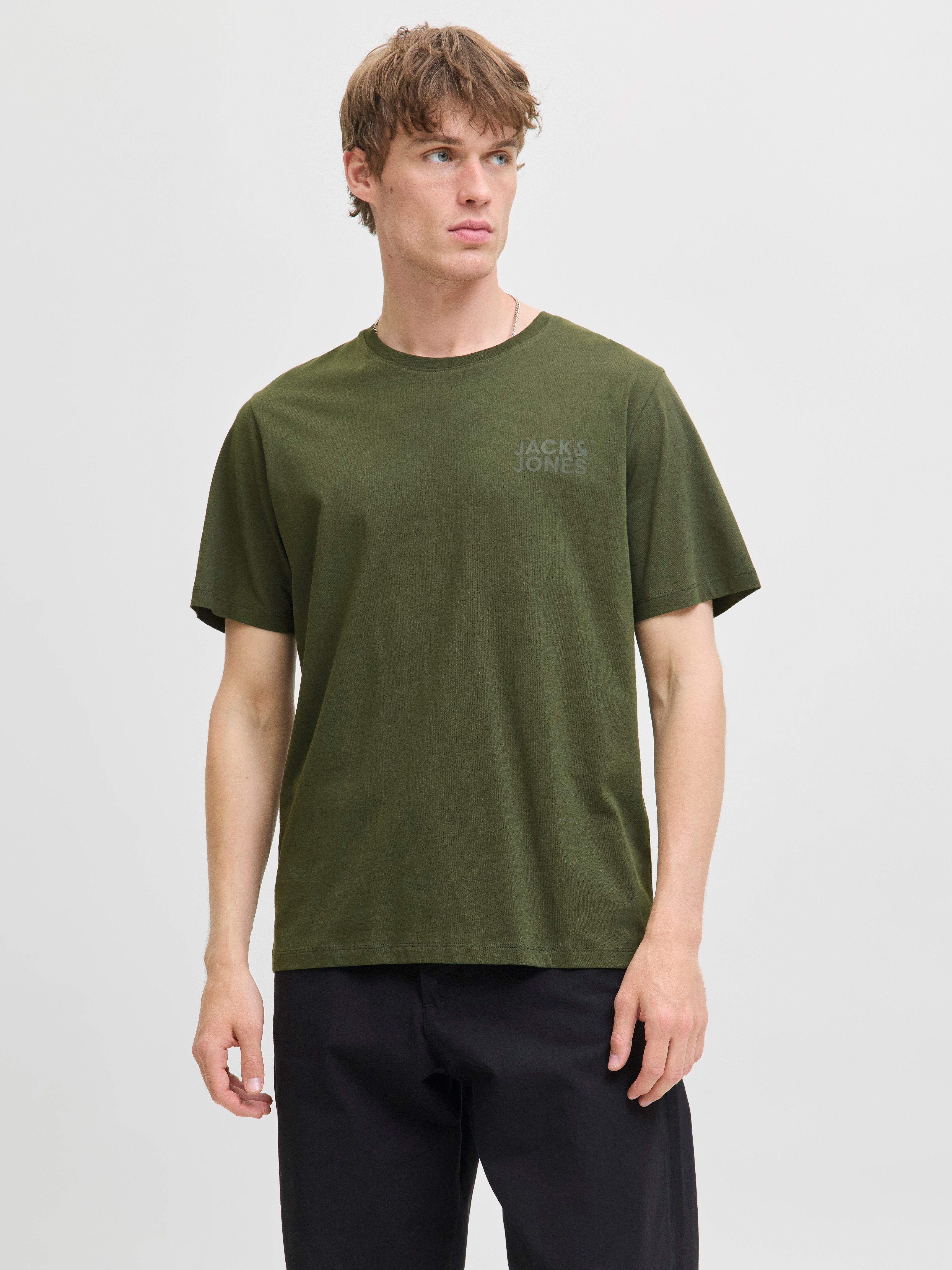 Jack & Jones Rundhalsshirt JJECORP mit Logo-Print und klassischem Rundhals günstig online kaufen