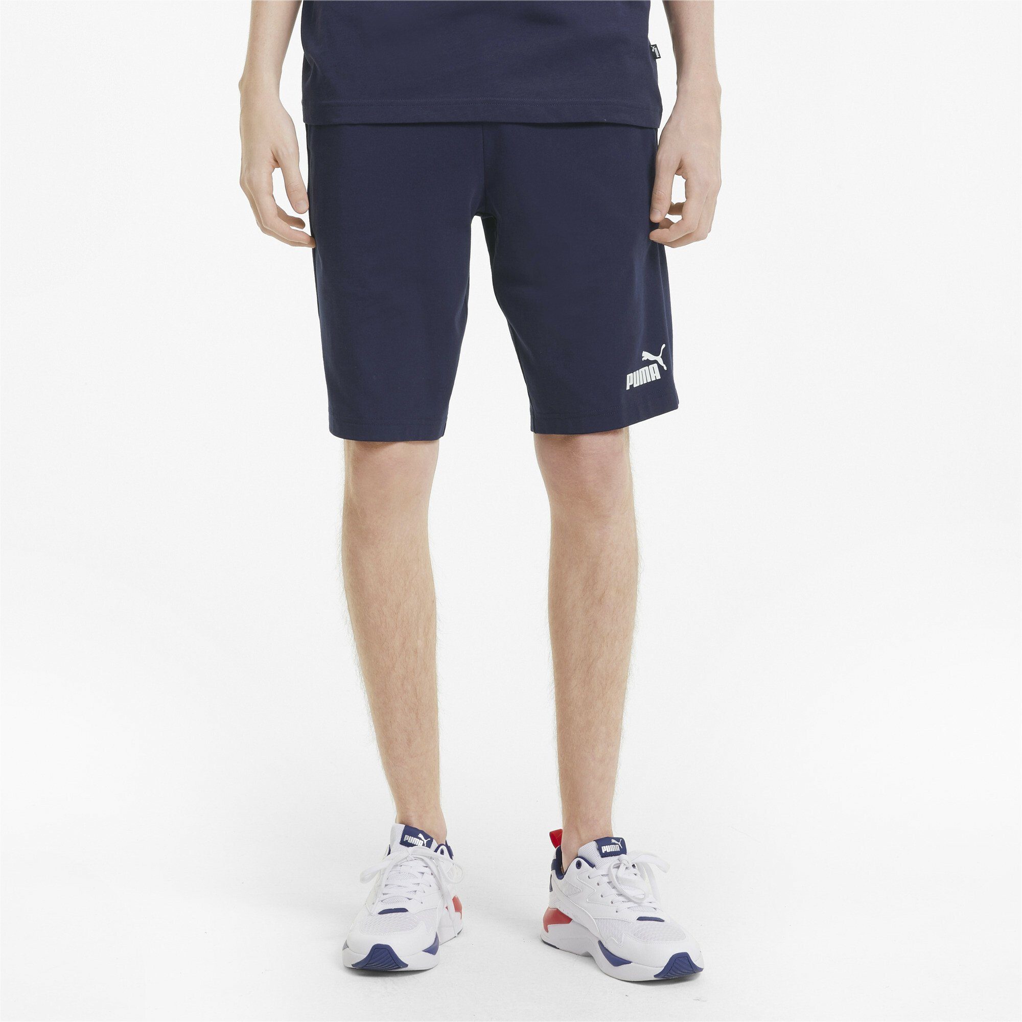 Sporthose PUMA Peacoat Blue Essentials Herren Jerseyshorts