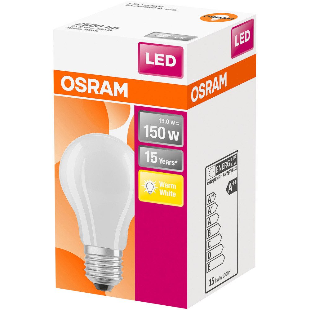 Osram LED-Leuchtmittel OSRAM HOMELIGHTING 4058075305014 LED EEK D (A - G) E27 Glühlampenform