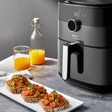 Arzum Heißluftfritteuse Airtasty Heißluftfritteuse Air Fryer Herausnehmbarer Korb Schwarz