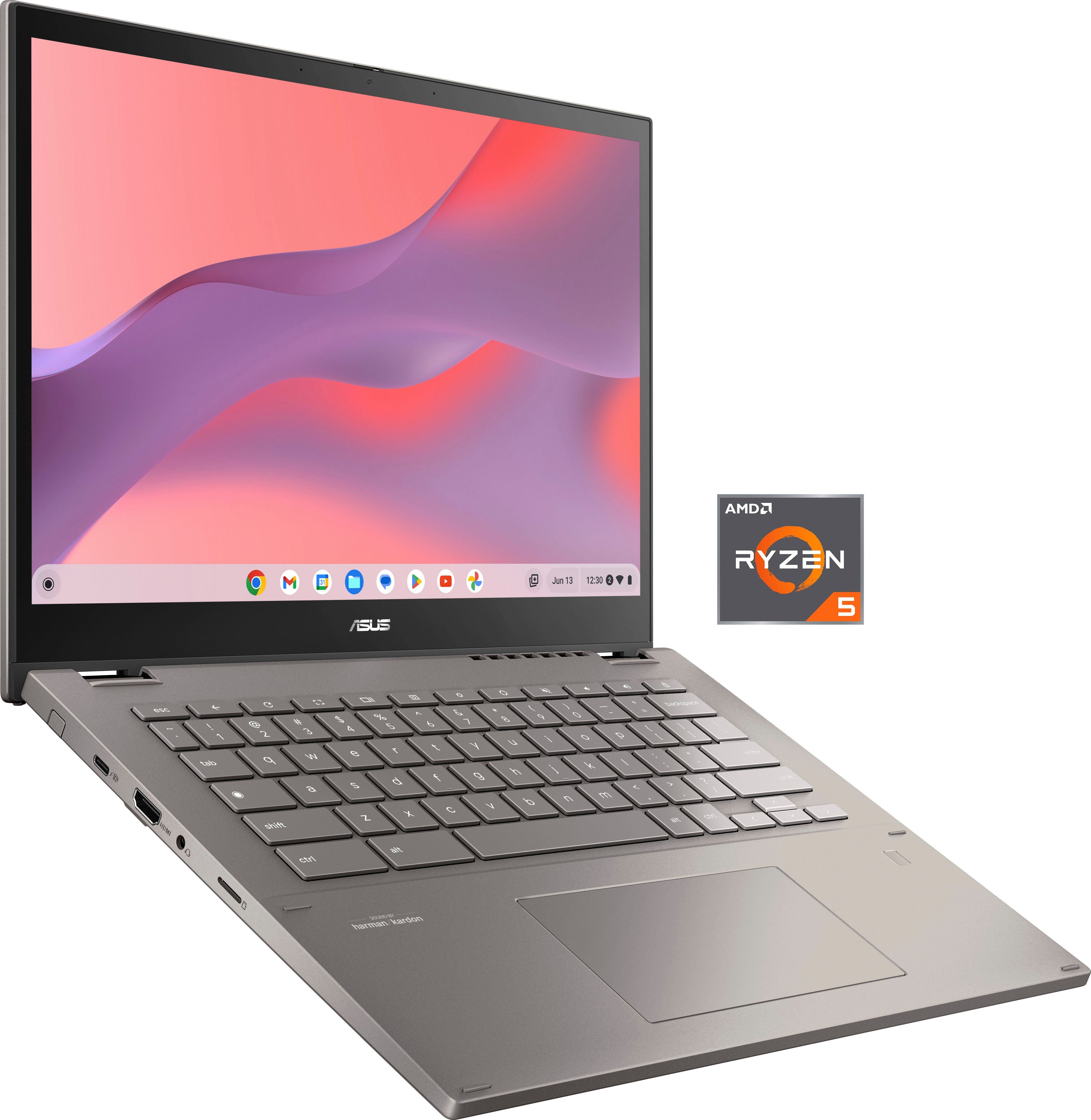 Asus Plus CX34 14" Laptop, Full HD Display, 8 GB RAM, Chromebook (35 cm/14 Zoll, AMD Ryzen 5 7520C, Radeon Graphics, 256 GB SSD)