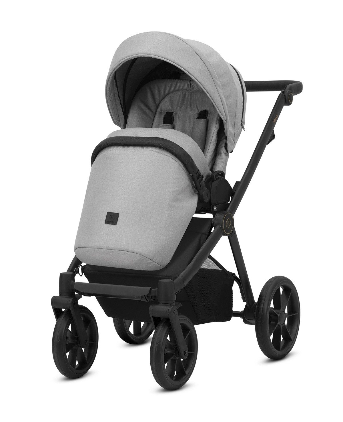 KUNERT Kombi-Kinderwagen 2 in1 BRAV Kinderwagen mit schwarzem Rahmen und Eco-Gelrädern, Zertifiziert von TUV NORD und ZETOM, entspricht EN 1888-1:2018