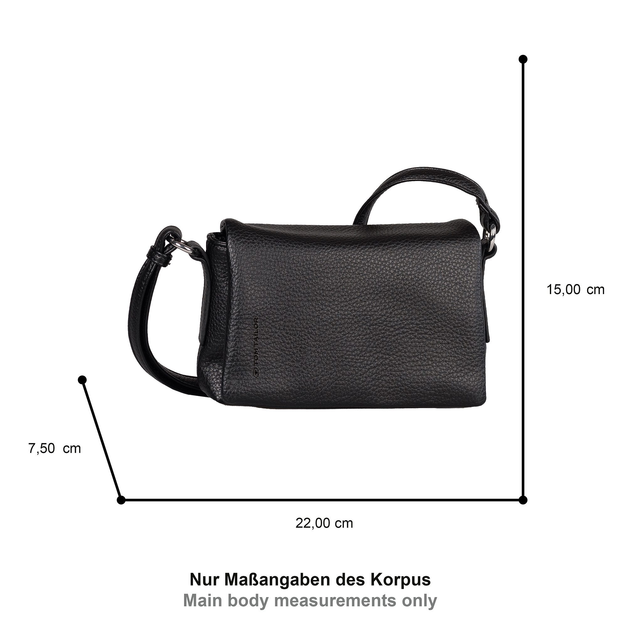 TOM TAILOR Umhängetasche Lissi, besonders weiches Material lässig fallend mit trapzförmigen Schnitt
