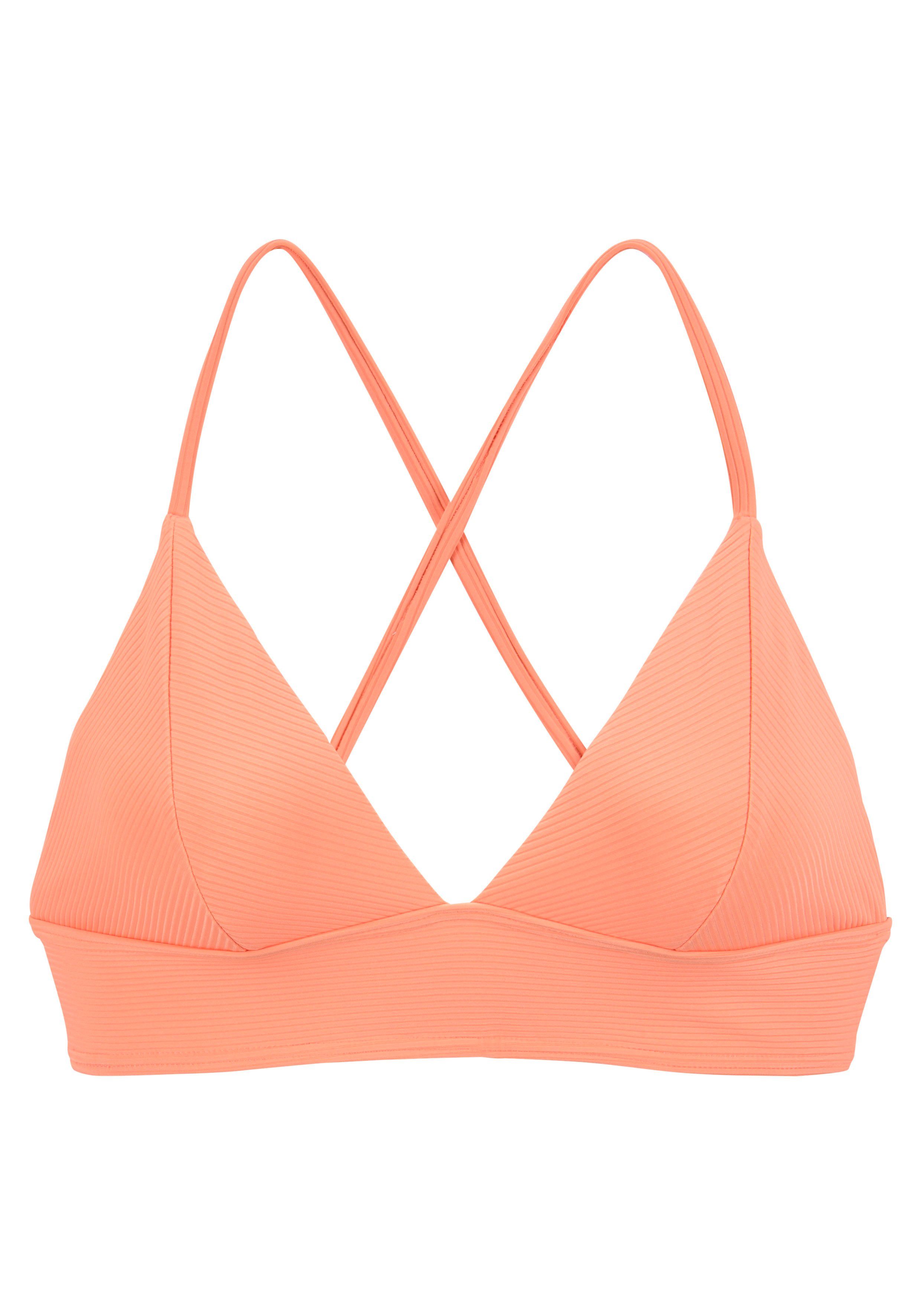 Venice Beach Triangel-Bikini-Top Lucky, aus gerippter Strukturware