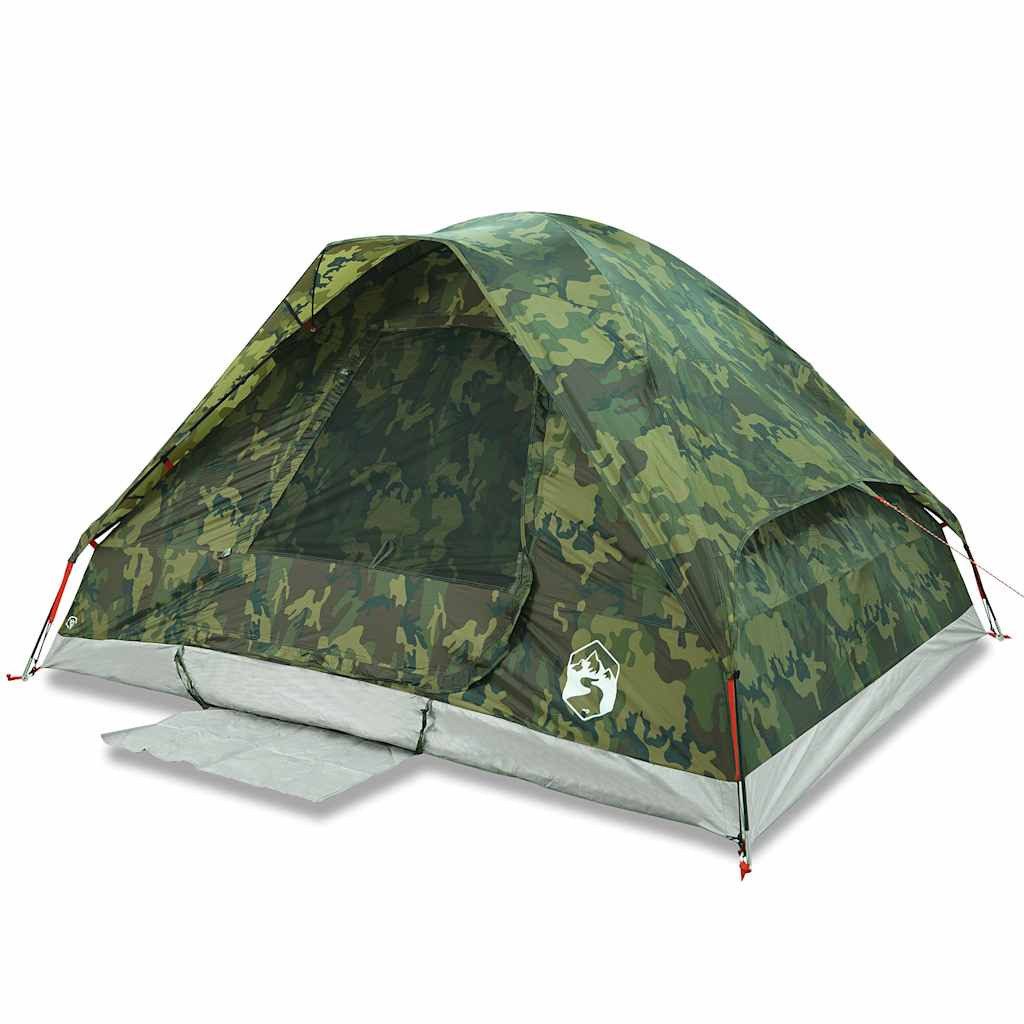 vidaXL Kuppelzelt Kuppel-Familienzelt 6 Personen Tarnmuster Wasserdicht, (1 tlg)