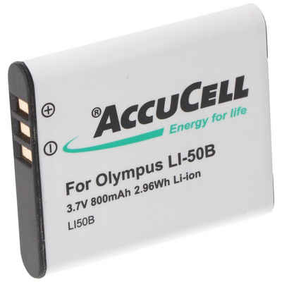 AccuCell Akku passend für Olympus LI-50B Akkutyp D-Li92, DB Kamera-Akku