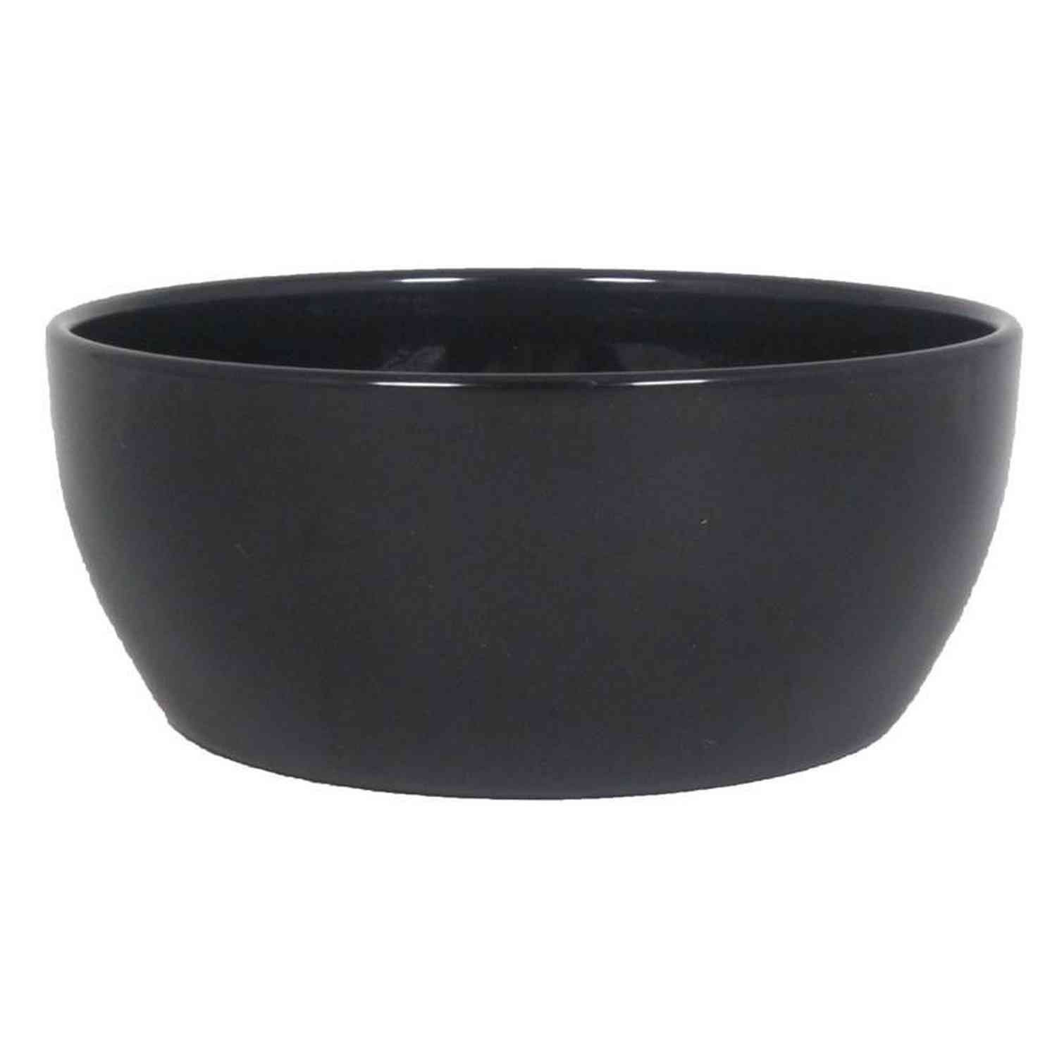 INNA-Glas Pflanzschale Keramik Pflanzenschale, Ø24,5cm, 9,5cm, schwarz