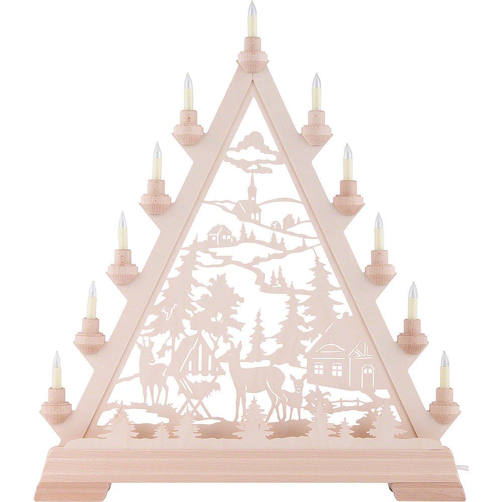 Kunstgewebe Taulin Schwibbogen Lichterspitze Forsthaus (56cm) von Kunstgewerbe Taulin – Bild 2 von 3