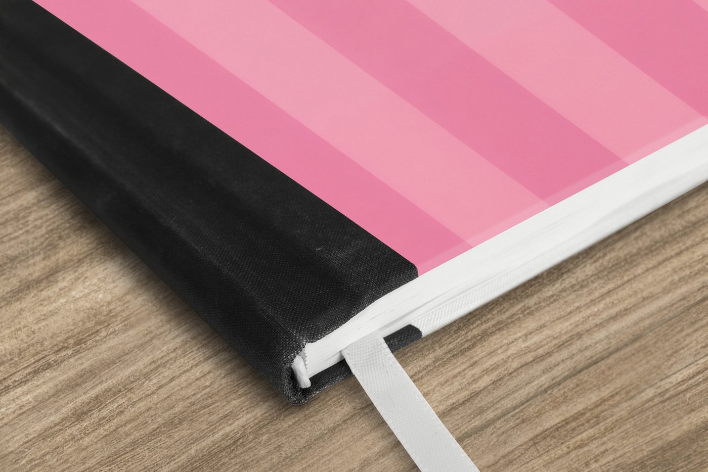Thumbnail - MuchoWow Notizbuch Gestreift - Rosa - Chéri, Notebook, Notizblock a5, Tagebuch, Journal Liniert