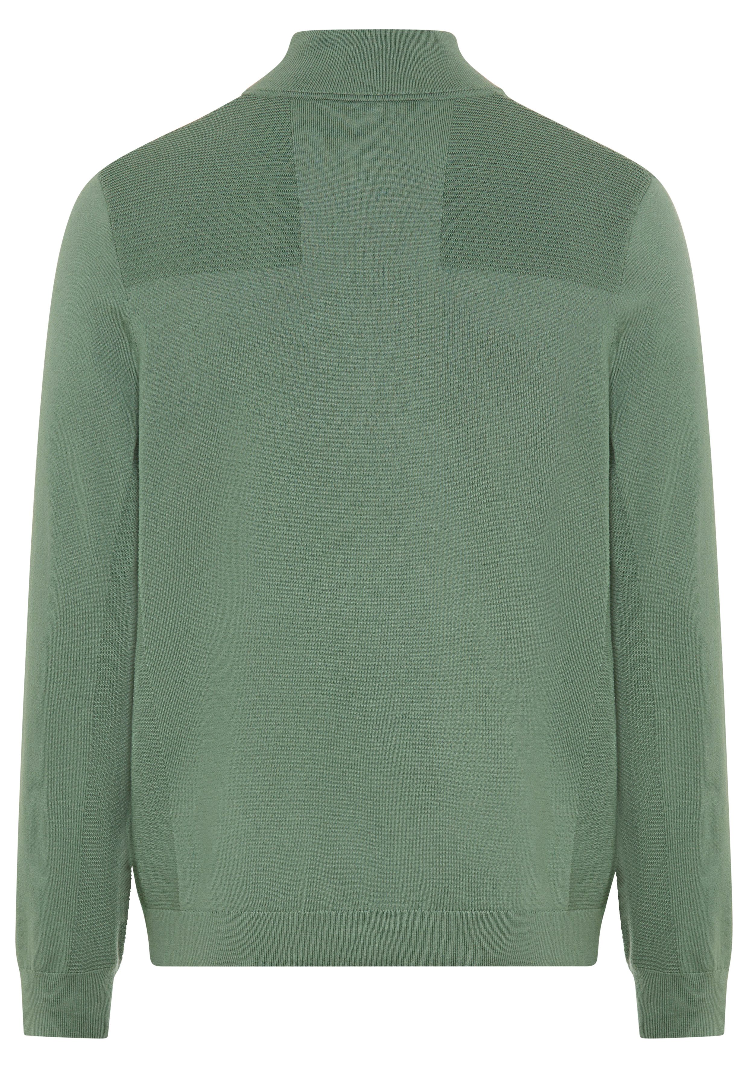 BOSS GREEN Strickpullover Stehkragen mit Reißverschluss, günstig online kaufen
