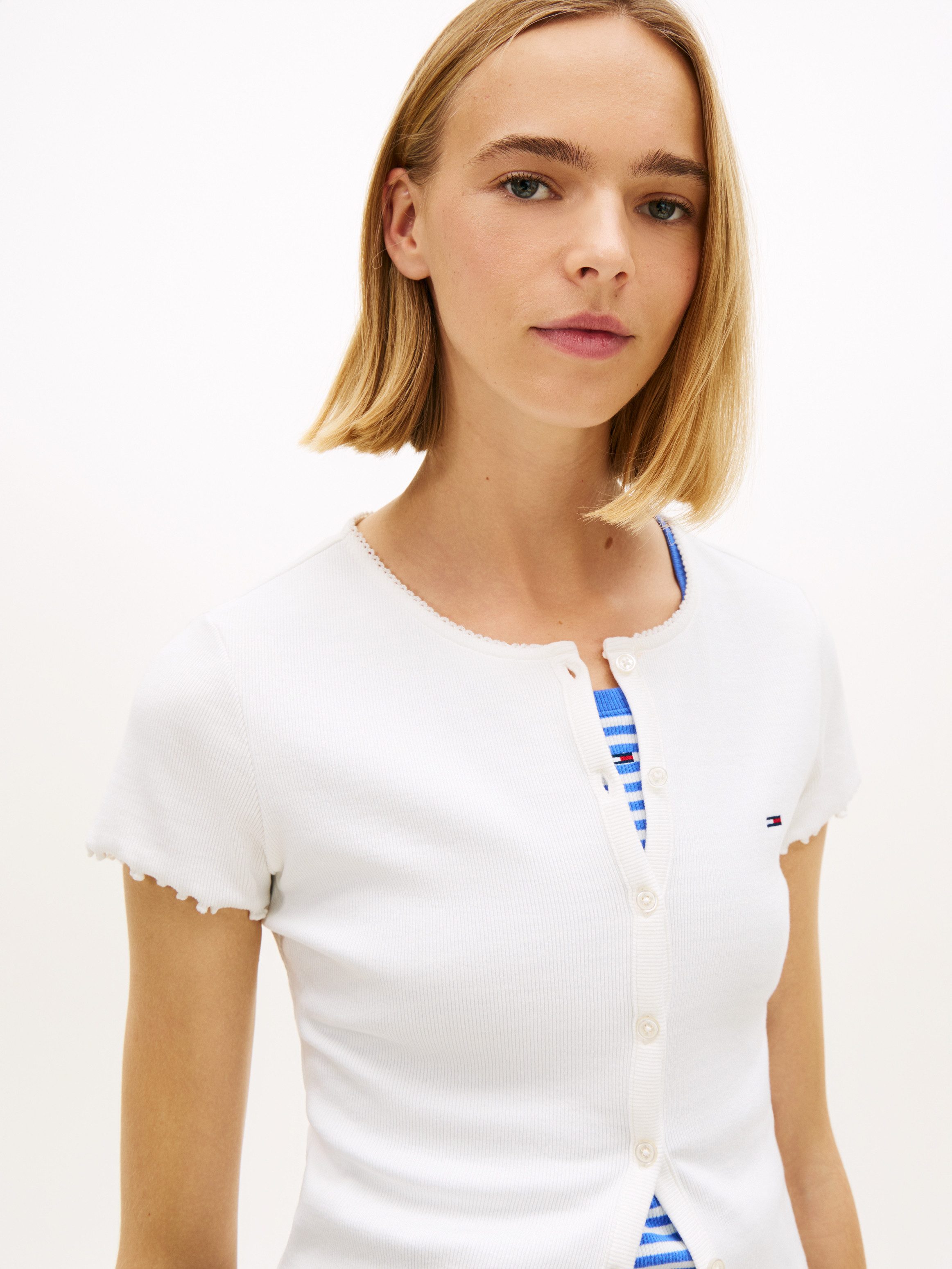 Tommy Jeans Kurzarmshirt TJW SS RIB TOP IM mit gerippter Struktur günstig online kaufen