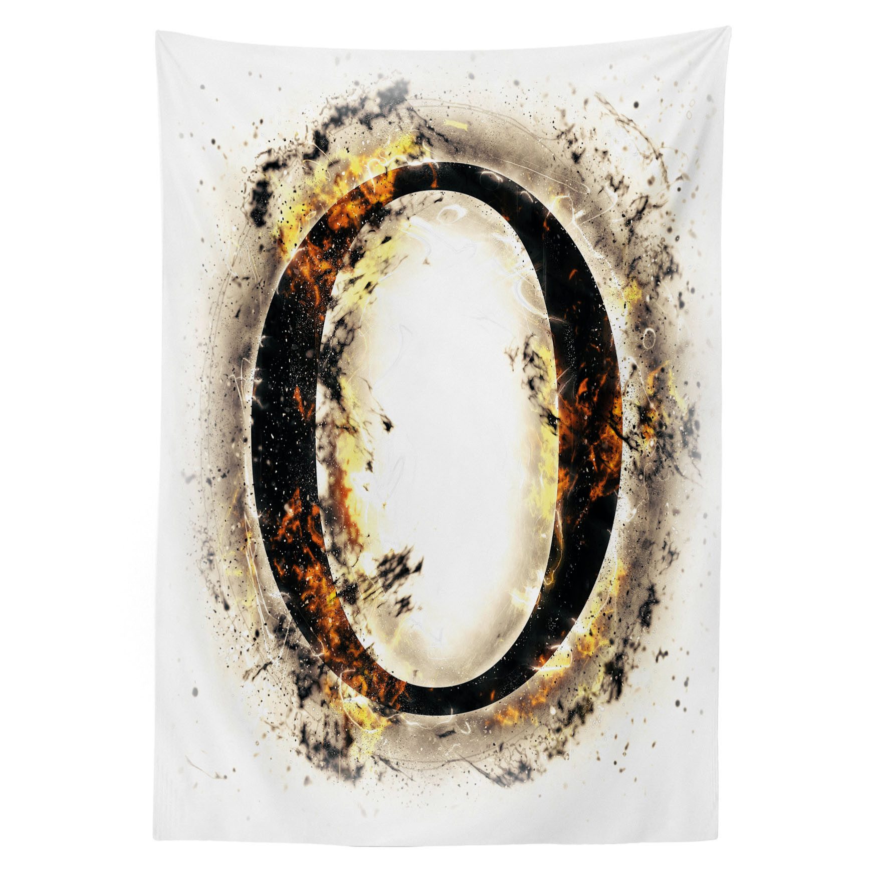 Abakuhaus Tischdecke Farbfest Waschbar Für den Außen Bereich geeignet Klare Farben, Buchstabe O Alphabet on Fire Hot O