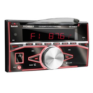 XOMAX Autoradio mit CD Player, Bluetooth Freisprecheinrichtung 2 DIN Autoradio