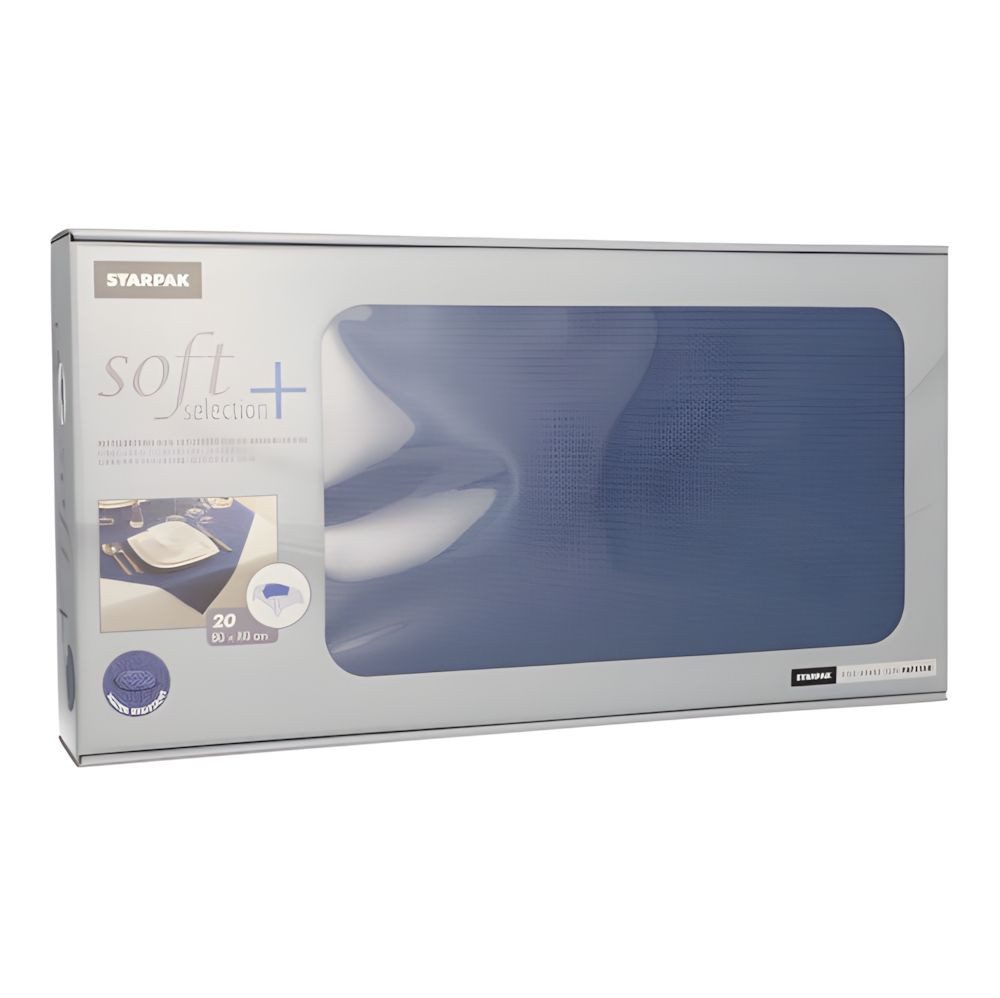 PAPSTAR Mitteldecke 100 x stoffähnlich Vlies soft selection plus 80 x 80 cm dunkelblau