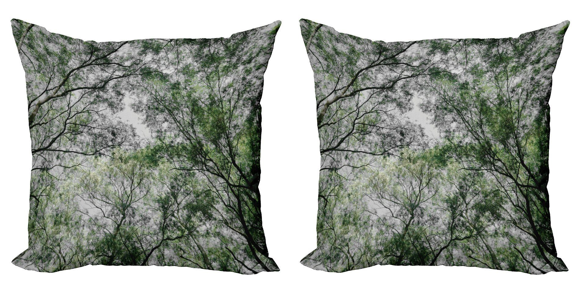 Kissenbezüge Modern Accent Doppelseitiger Digitaldruck, Abakuhaus (2 Stück), Landschaft Spring Season Jungle