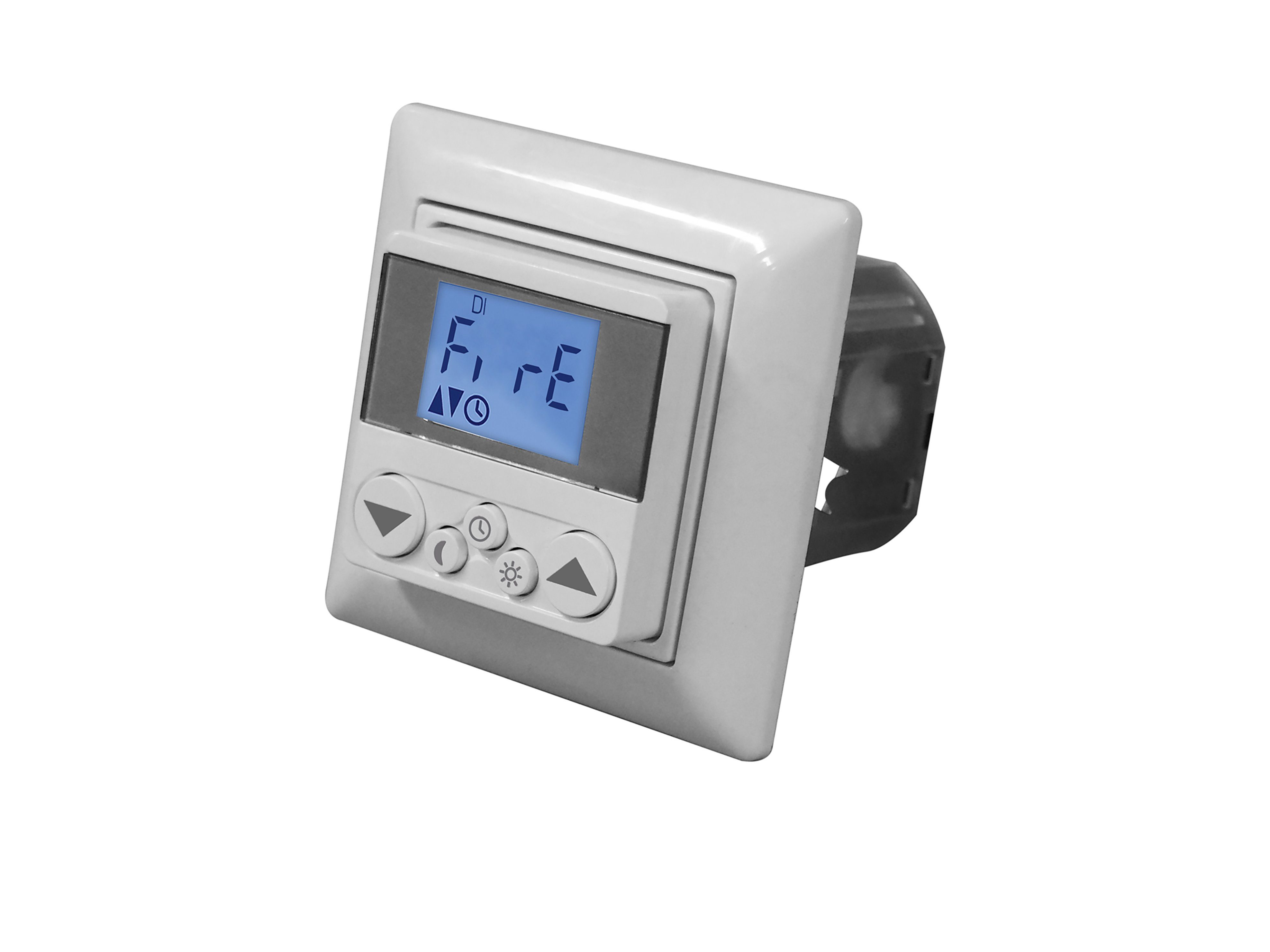 WIR elektronik Schalter eUhr eU340 Smart Safe, Rollladen-Steuerung für 12 V-Rohrmotoren (Akkubetrieb für 2. Rettungsweg), Zeitschaltuhr, Smart Home-fähig, Rauchwarnmelder-Auswertung