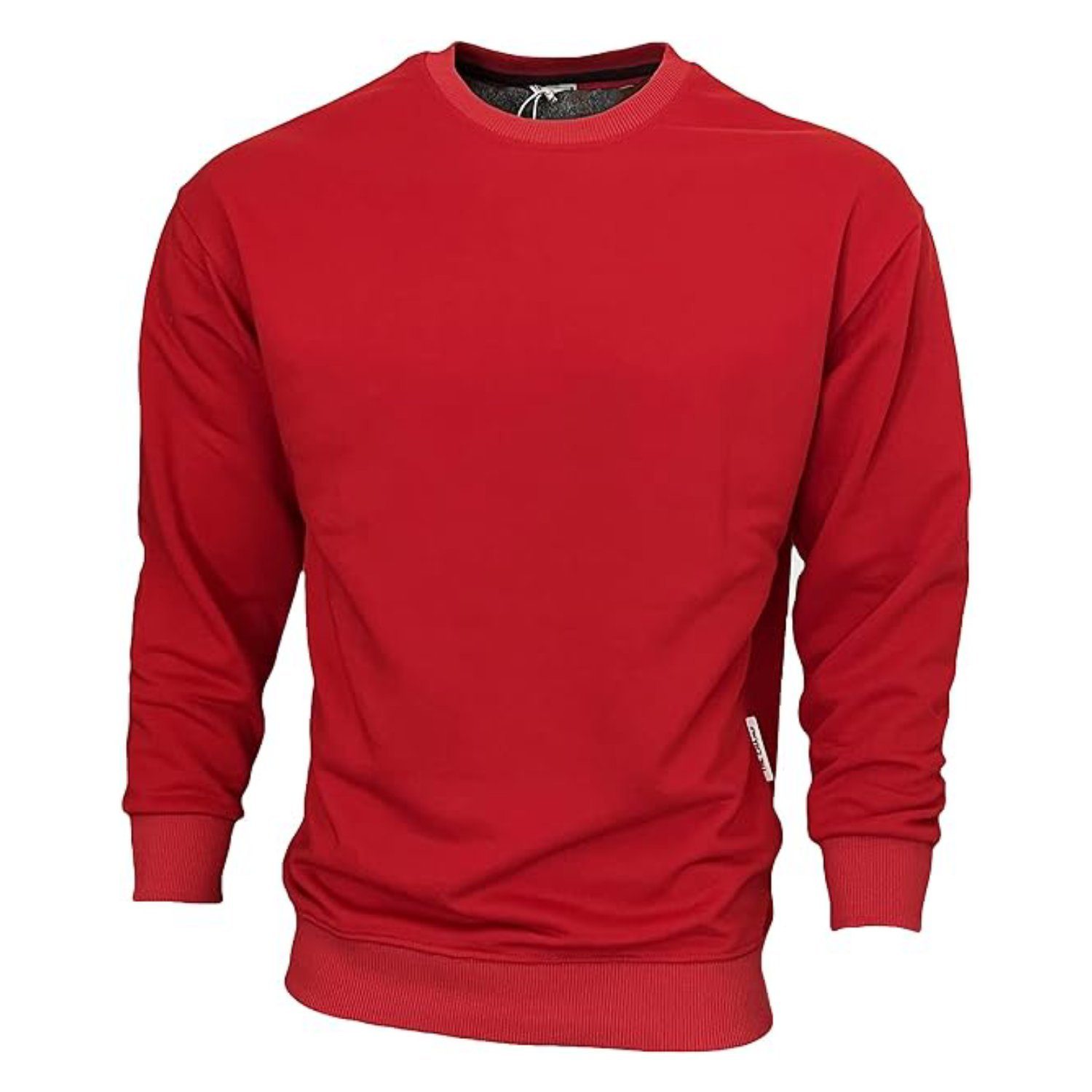 Megaman Jeans Sweatshirt Basic Sweatshirt Pullover Herren für Sport und Freizeit Rundhalsausschnitt