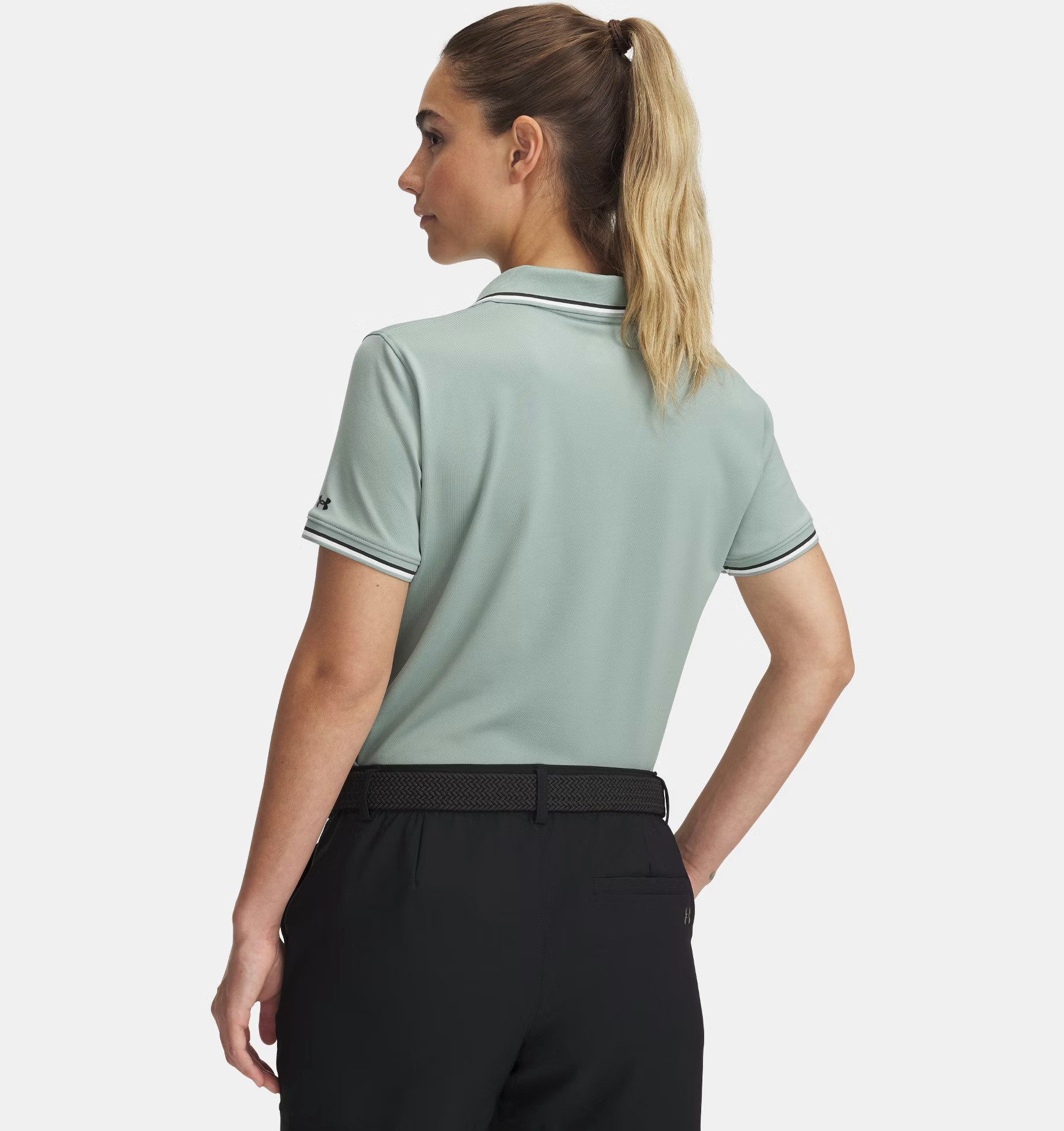 Under Armour® Poloshirt Under Armour Golfpolo Drive Rib Grün Damen