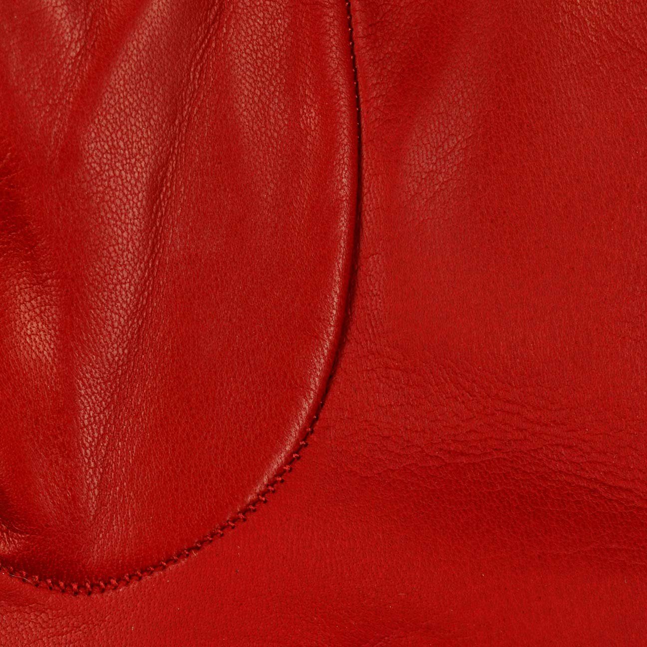 Caridei Lederhandschuhe (1-St) Fingerhandschuhe mit Futter, Made in Italy