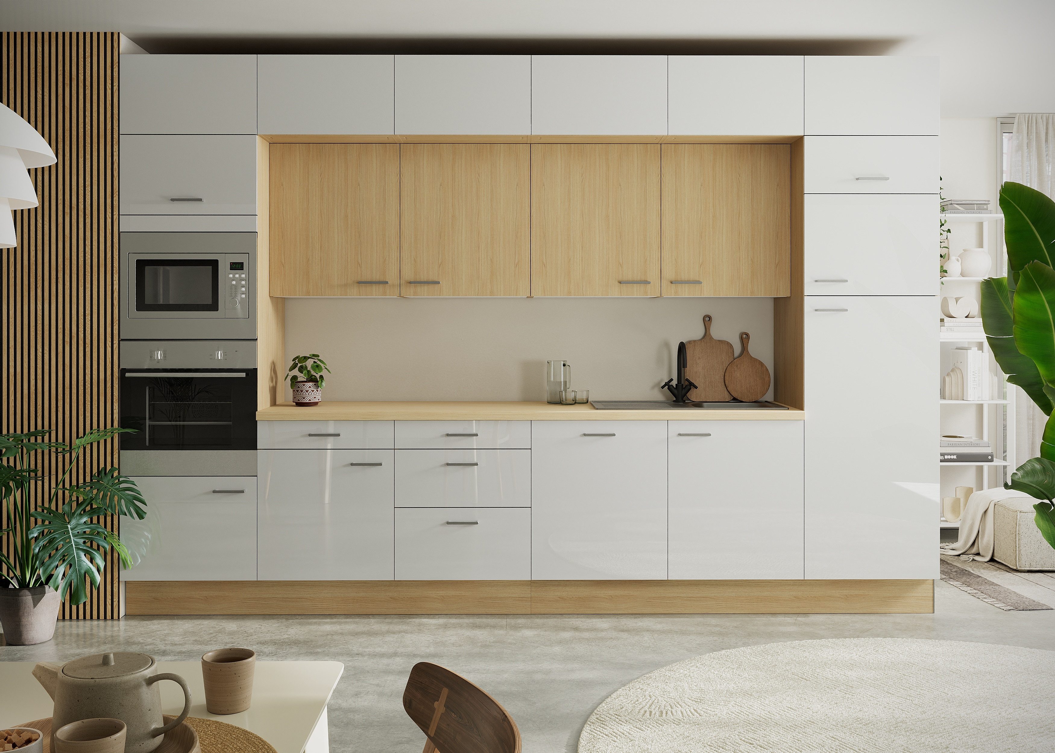 KOCHSTATION Küchenzeile KS-Lucy, Breite 360 cm, Soft-Close, inkl. Zubehör, wahlweise mit E-Geräten