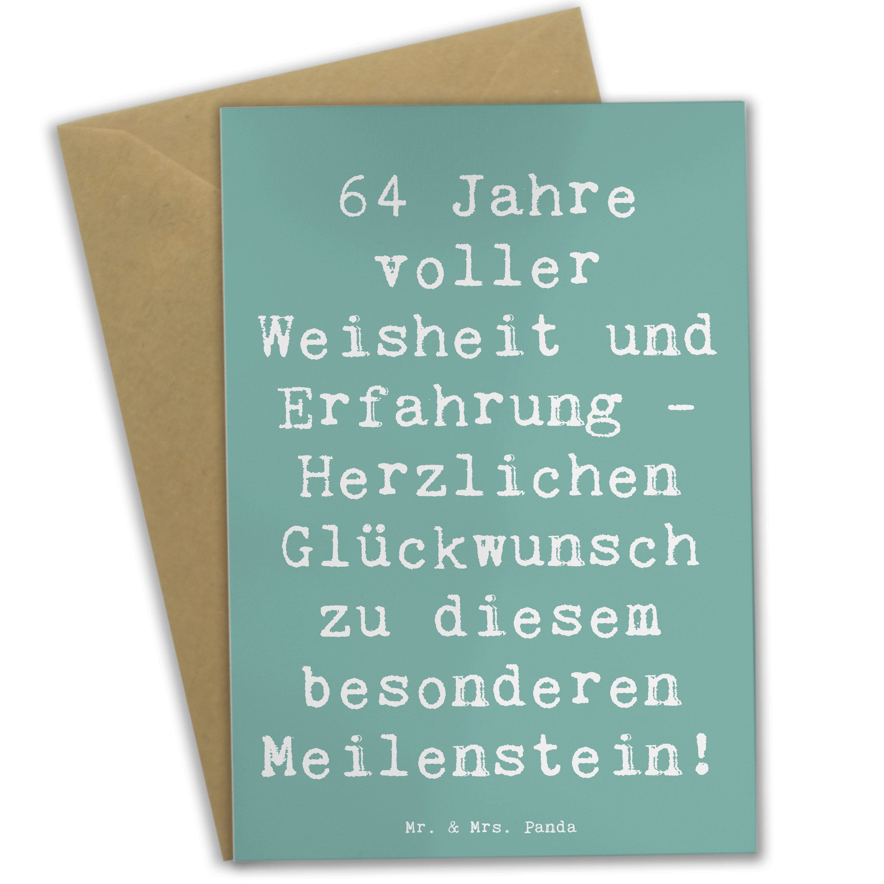 Grußkarte Spruch 64. Geburtstag Weisheit - Meeresbrise - Geschenk, Lebensreise