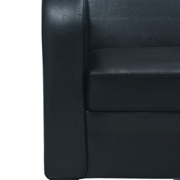 vidaXL Sofa 3-Sitzer-Sofa Kunstleder Schwarz Couch