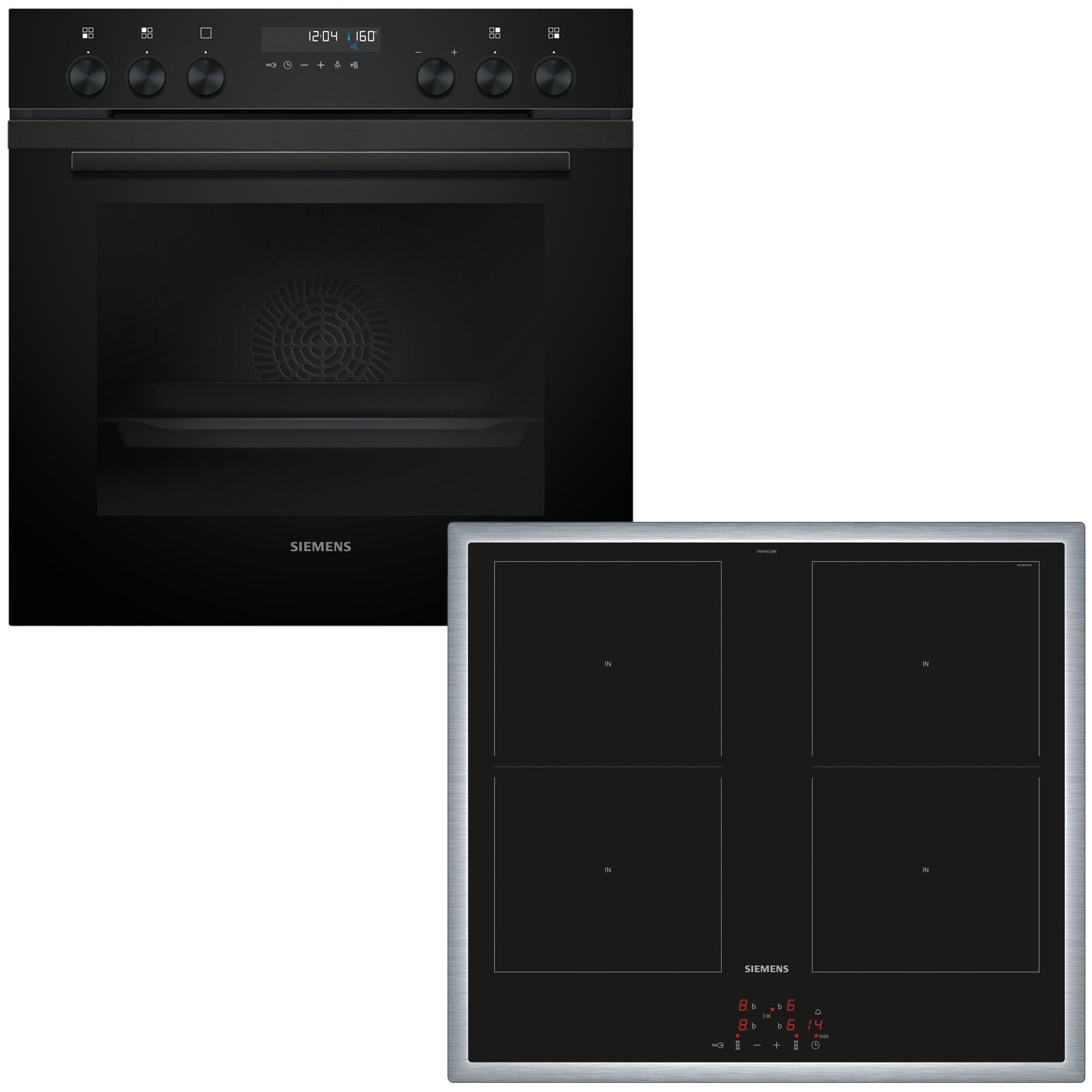 SIEMENS Induktions Herd-Set PQ522VAAB, mit Teleskopauszug nachrüstbar, cookControl30