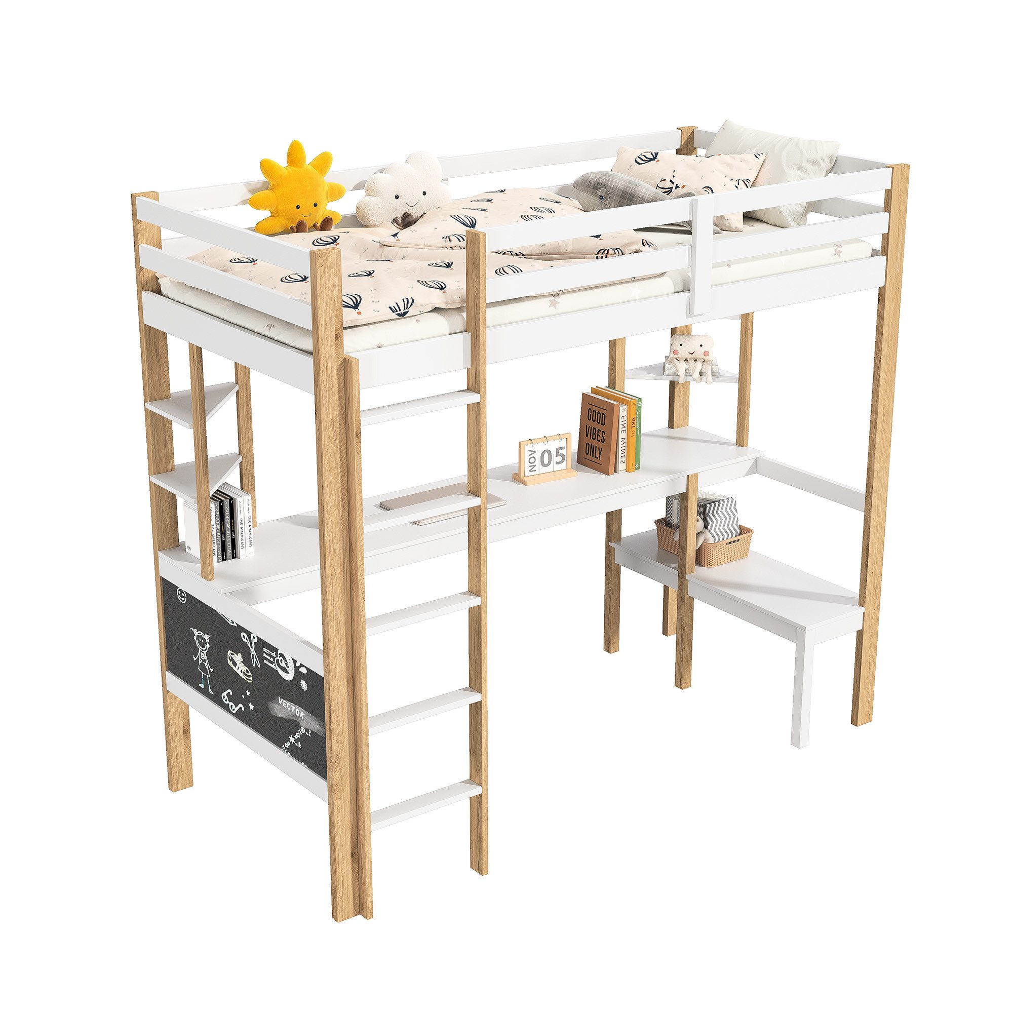 FUROKOY Kinderbett Kinderbett 90x200 cm, Bodenbett günstig online kaufen
