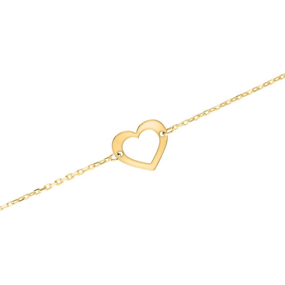 Unique Goldarmband mit filigranem Herz Element aus 375er Gelbgold GB0027
