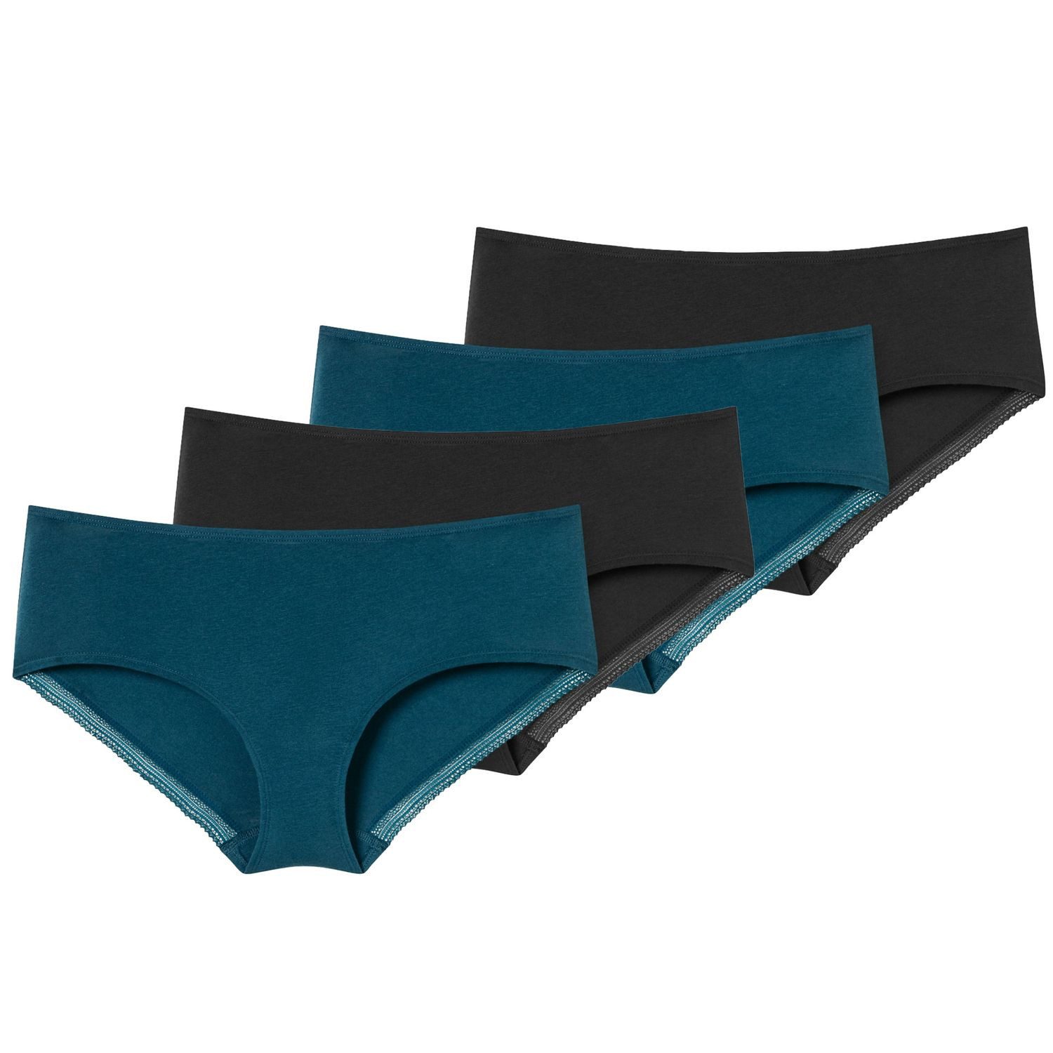 Schiesser Slip (2-St., Set) Spitzensaum, Singel-Jersey günstig online kaufen