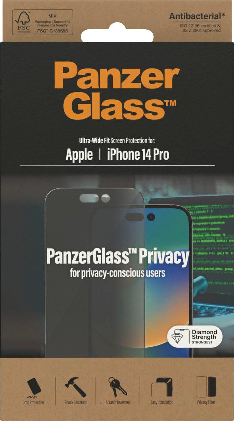 PanzerGlass Displayschutzglas iPhone 14 Pro Ultrawide Privacy AB