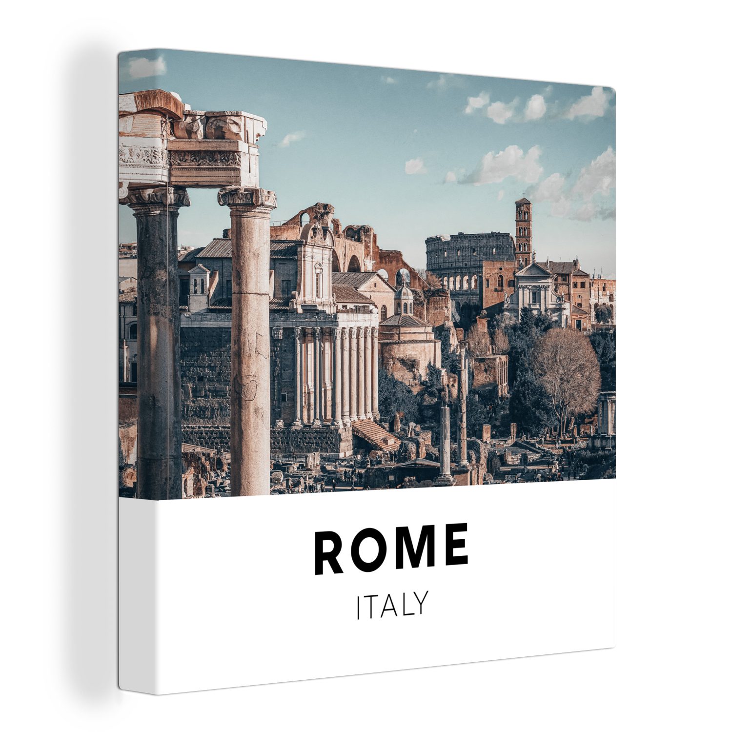 OneMillionCanvasses® Leinwandbild Rom - Italien - Architektur, (1 St), Leinwand Bilder für Wohnzimmer Schlafzimmer